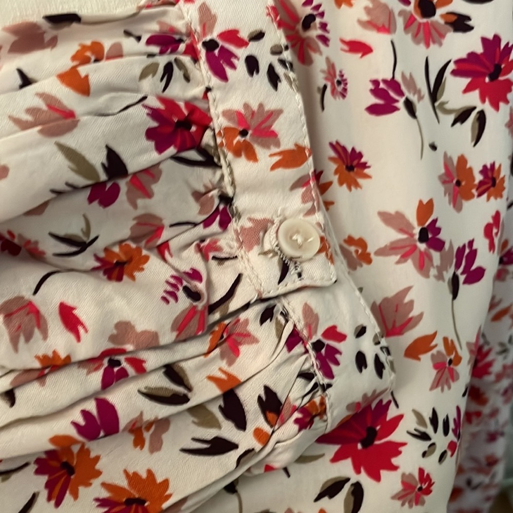 NWT BeachLunchLounge tunic. Size L. Autumn leaves print w dropped waist​ - Picture 5 of 16